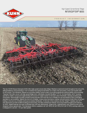 Gradas de disco -gancho Kuhn Interceptor 8055-30