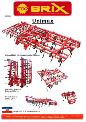 Gradas de disco -gancho Brix Unimax 500 H