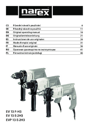 Taladros y destornilladores Narex EV 13 F-H3