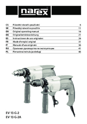 Taladros y destornilladores Narex EV 13 G-2