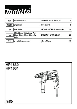 Taladros y destornilladores Makita HP1630