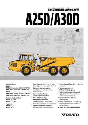 Dumperes articulados Volvo A30D 6x6