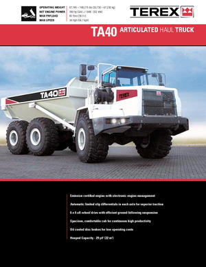 Dumperes articulados Terex TA 40