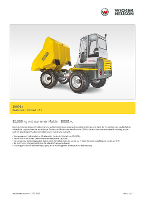 Dúmperes de ruedas Neuson 10001