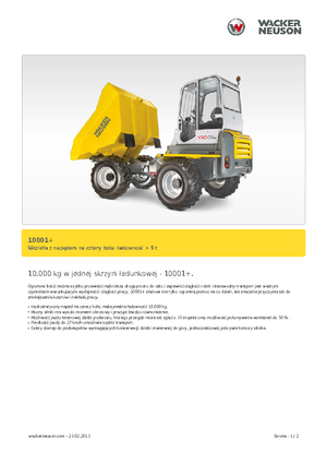 Dúmperes de ruedas Neuson 10001
