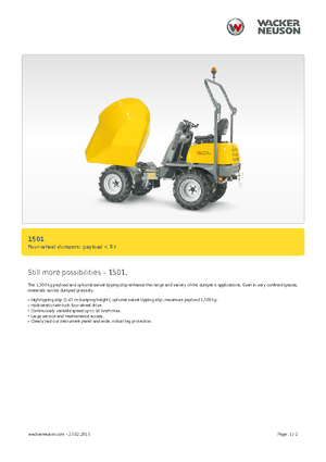 Dúmperes de ruedas Neuson 1501
