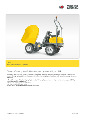 Dúmperes de ruedas Neuson 1601