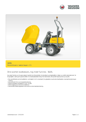 Dúmperes de ruedas Neuson 1601