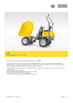 Dúmperes de ruedas Neuson 1601
