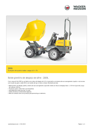 Dúmperes de ruedas Neuson 2001