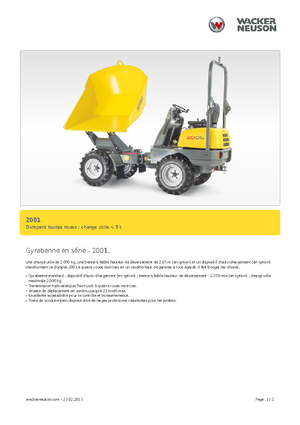 Dúmperes de ruedas Neuson 2001