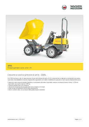 Dúmperes de ruedas Neuson 2001