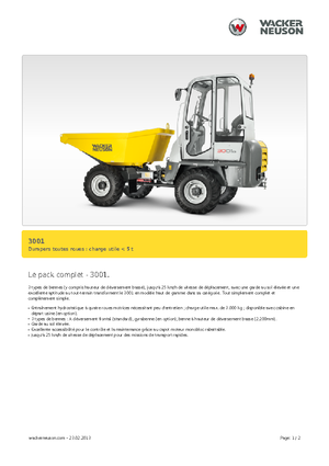 Dúmperes de ruedas Neuson 3001
