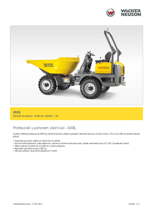 Dúmperes de ruedas Neuson 4001