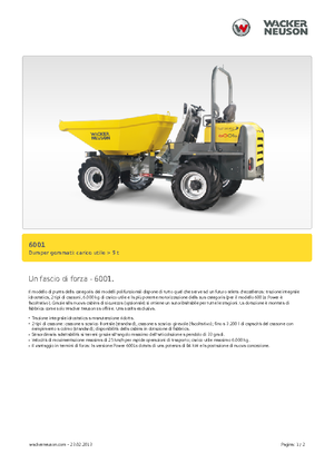 Dúmperes de ruedas Neuson 6001