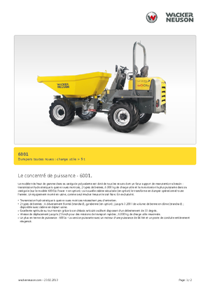 Dúmperes de ruedas Neuson 6001
