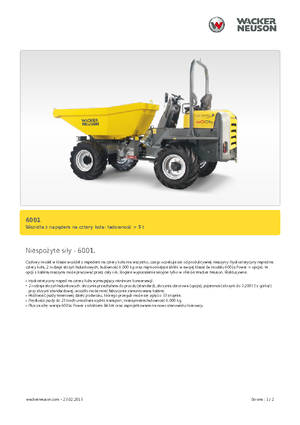 Dúmperes de ruedas Neuson 6001