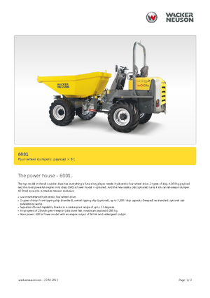 Dúmperes de ruedas Neuson 6001