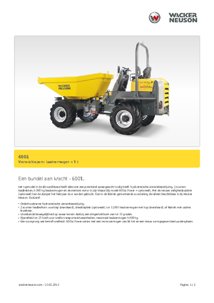 Dúmperes de ruedas Neuson 6001