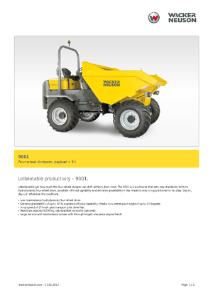 Dúmperes de ruedas Neuson 9001