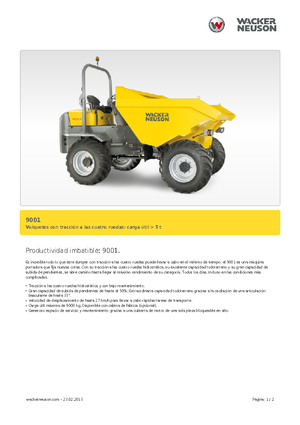 Dúmperes de ruedas Neuson 9001