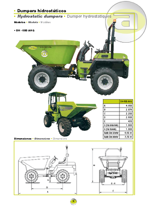 Dúmperes de ruedas Agrimac DH 600 AHG