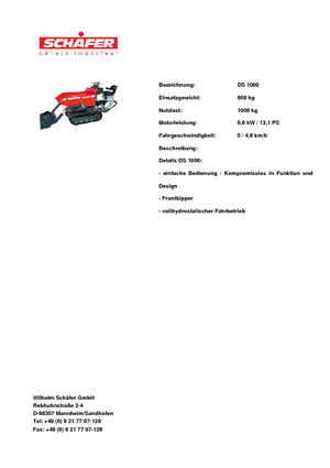 Dúmperes de orugas SCHÄFER DS 1000