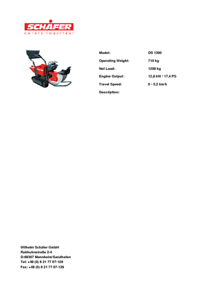 Dúmperes de orugas SCHÄFER DS 1200
