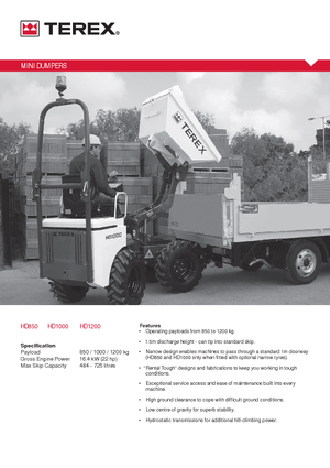 Dúmperes de ruedas Terex HD 1200