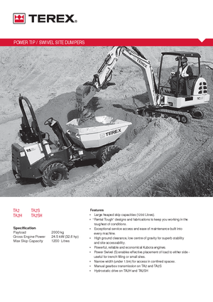 Dúmperes de ruedas Terex TA2SH