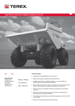 Dúmperes de ruedas Terex TA 9