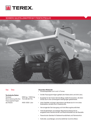 Dúmperes de ruedas Terex TA 9