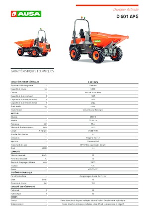 Dúmperes de ruedas Ausa D 601APG 