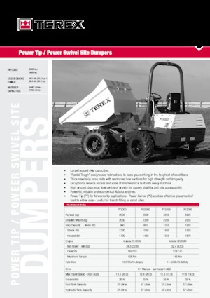 Dúmperes de ruedas Terex PT 2000