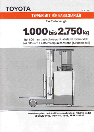 Carretillas elevadoras eléctricas Toyota 5 FBRE 14-48