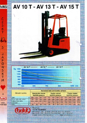 Carretillas elevadoras eléctricas Belet AV 13 T