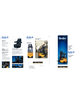 Carretillas elevadoras eléctricas Montini Bingo plus N 250 Compact