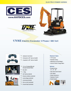 Excavadoras de orugas eléctricas Kato 17VXE
