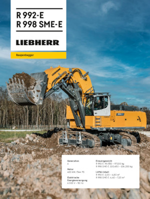 Excavadoras de orugas eléctricas Liebherr R 992-E
