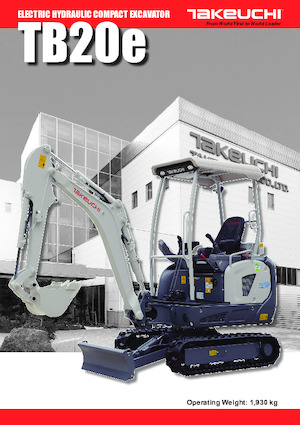 Excavadoras de orugas eléctricas Takeuchi TB 20 e