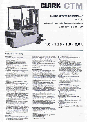 Carretillas elevadoras eléctricas Clark CTM 20 X