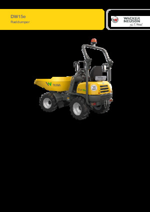 Dúmperes de ruedas eléctricos Wacker Neuson DW15e