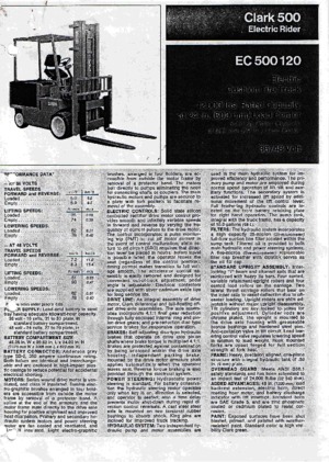 Carretillas elevadoras eléctricas Clark EC 500 120