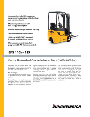 Carretillas elevadoras eléctricas Jungheinrich EFG 113