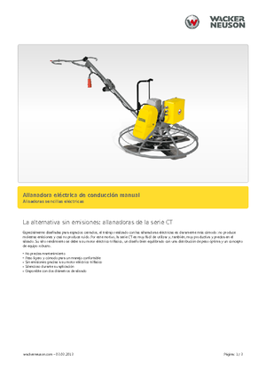 Allanadoras de operador a pie Wacker Neuson CT 36-400 E