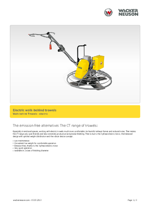 Allanadoras de operador a pie Wacker Neuson CT 36-400 E