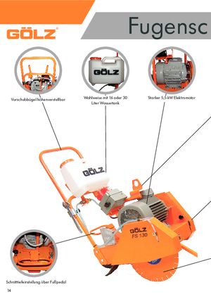 Cortadoras de suelo Gölz FS 130 E