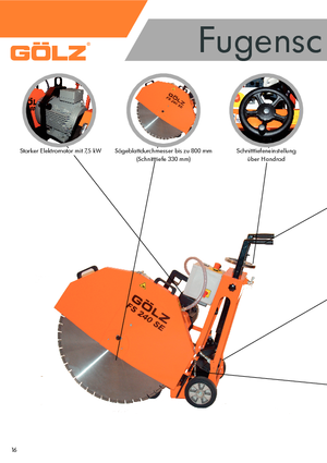 Cortadoras de suelo Gölz FS 240 SE