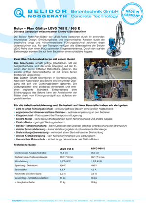 Allanadoras de operador a pie Belidor-Noggerath Levo 965 E