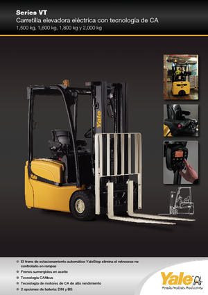 Carretillas elevadoras eléctricas Yale ERP 18 VT